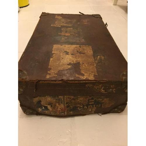 Vintage leather suitcase