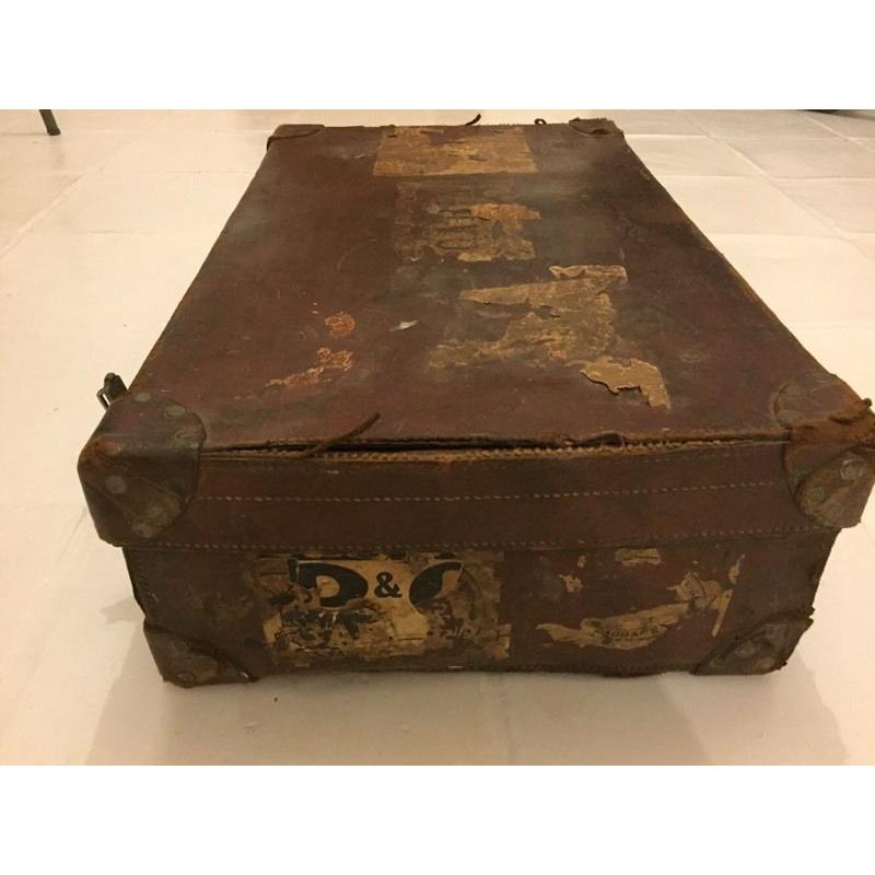 Vintage leather suitcase
