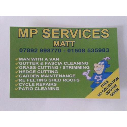 Long Stratton Norfolk Gardener Handyman patio cleaning gutter cleaning shed roof repairs