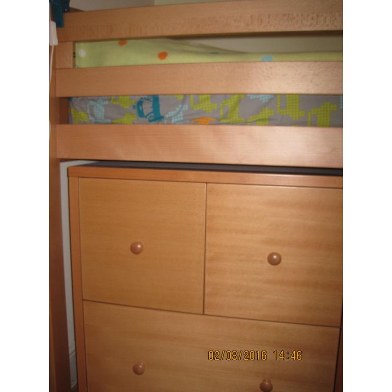 Aspace Solid Beech Mid Sleeper Raised Bed