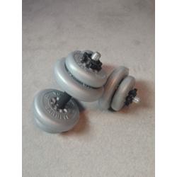York Vinyl Dumbbell Set (2 x Dumbbells, 4 x 2.5kg plates, 4 x 1.25kg plates)
