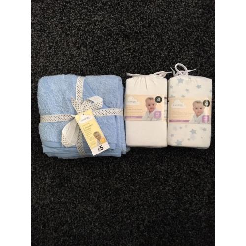 Baby boy towels and sheets