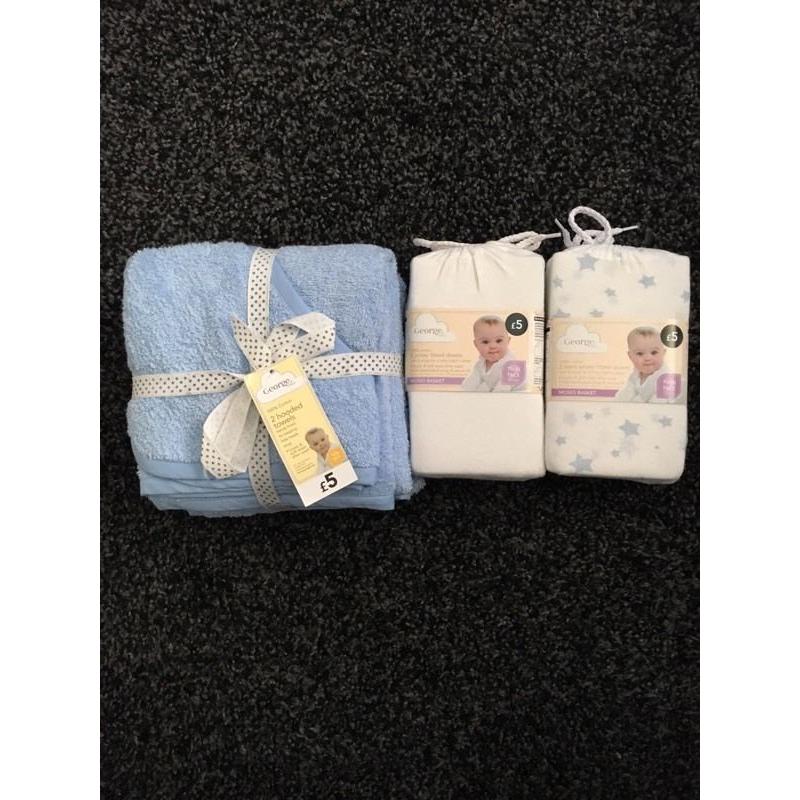 Baby boy towels and sheets
