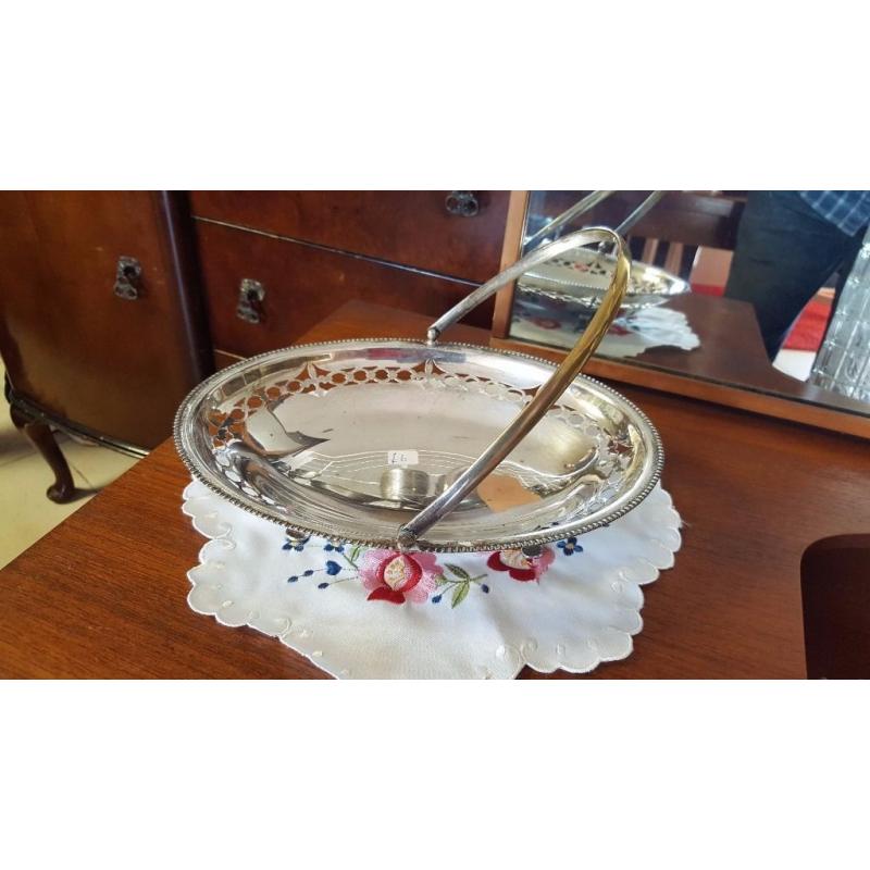 Silver Dish with Handle in Good Condition