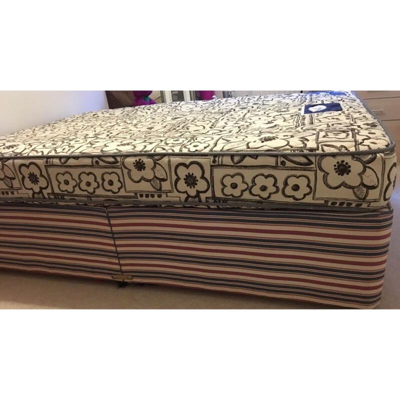 Double Bed Divan Base & Mattress