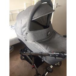 VIB pram with maxi cosi car seat & isofix base