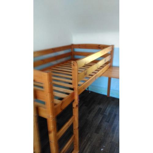 Kids mid sleeper see photo, with desk