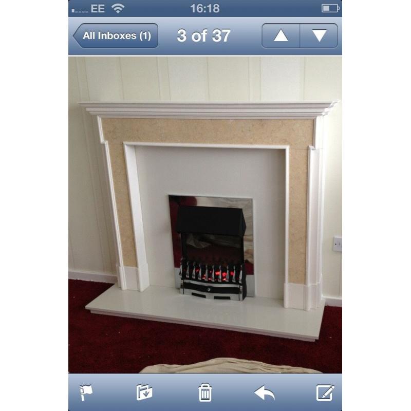 BRAND NEW SOLID AGEAN LIMESTONE MANTLE