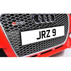 JRZ 9 Single Digit Dateless Personalised Number Plate Audi BMW Ford Golf Mercedes Kia Vauxhall