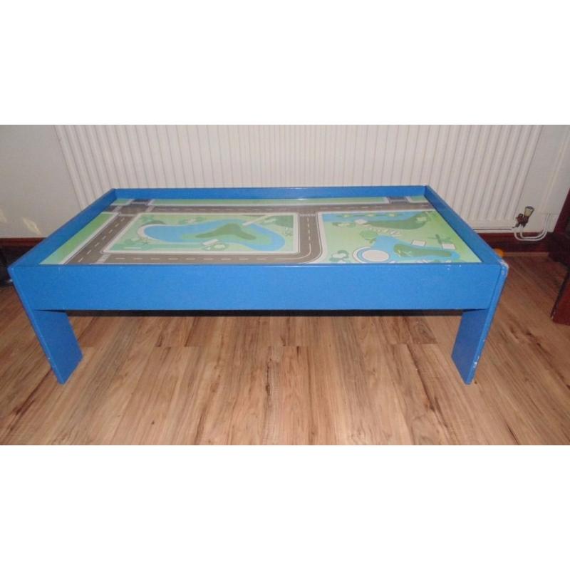 Large Wooden Play table with Roadway printed on