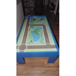 Large Wooden Play table with Roadway printed on