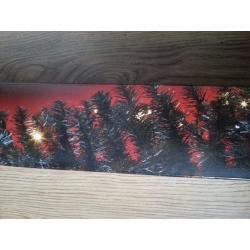 2 x 3 foot christmas trees one black prelit and one white