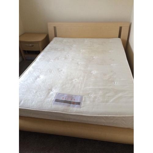 Bedroom furniture set solid pine double bed drawers