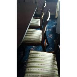 Mahogany table with 8 chairs