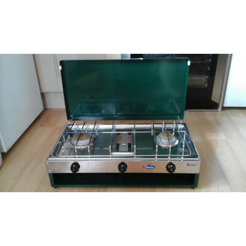 Gelert Gas Camping Double Burner Cooker Stove Grill