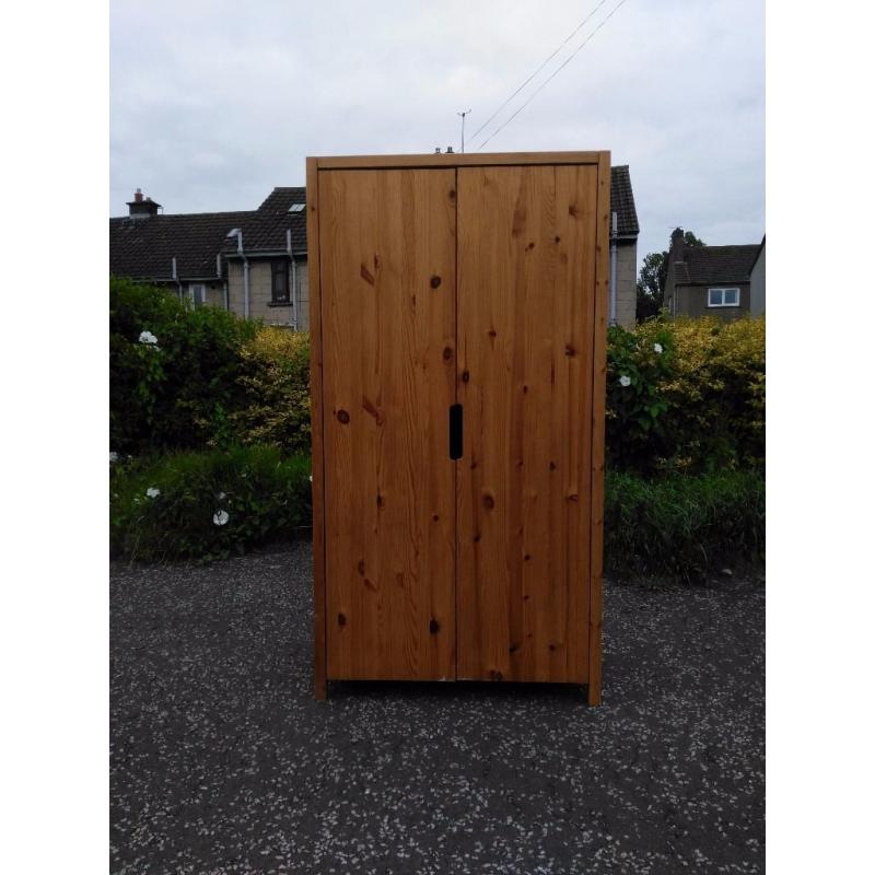 Pine double wardrobe