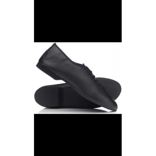 Black leather jazz shoes size 1