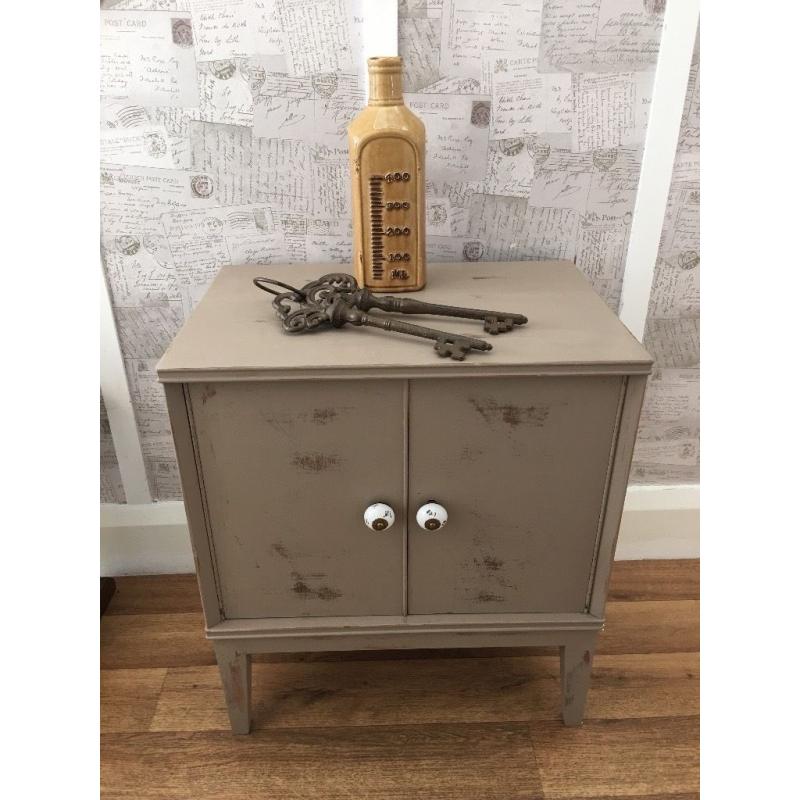 Retro shabby chic hand painted cupboard storage