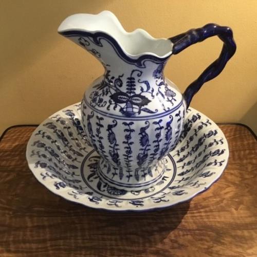 Hand painted jug n .bowel