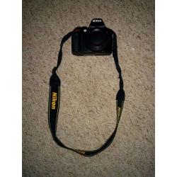 Nikon DSLR (D3200) w/ 2 lenses and spare battery