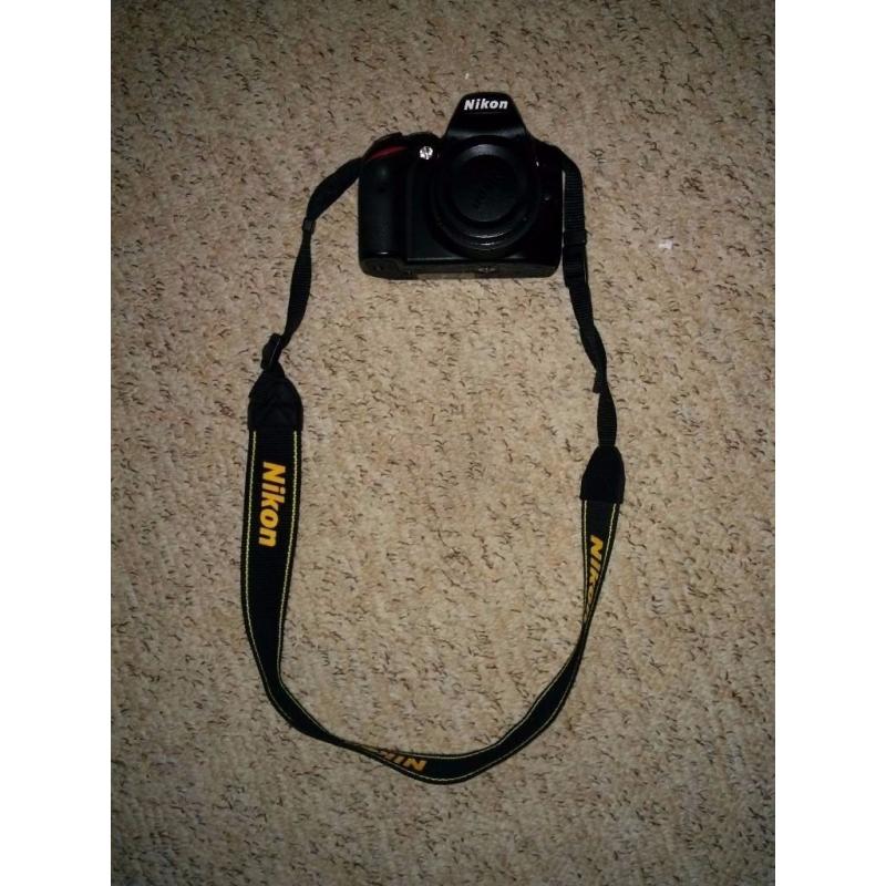 Nikon DSLR (D3200) w/ 2 lenses and spare battery