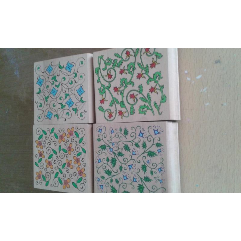 large craft stamps set of 4 hardly used