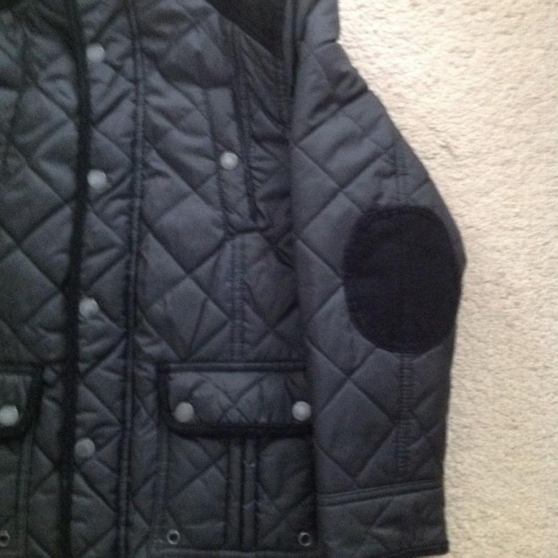 Boys black quilted coat
