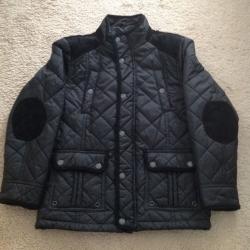 Boys black quilted coat