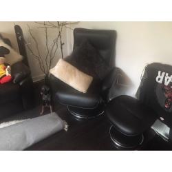 Black leather suite for sale