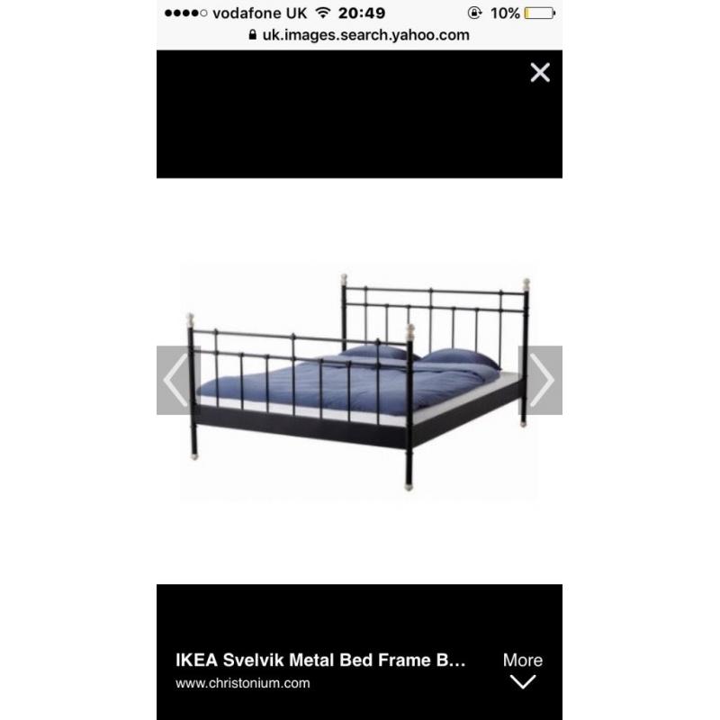 Double Bed Frame, Option of Free Mattress