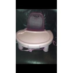 Girls babies kids booster seat for eating pink