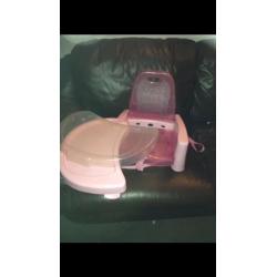 Girls babies kids booster seat for eating pink