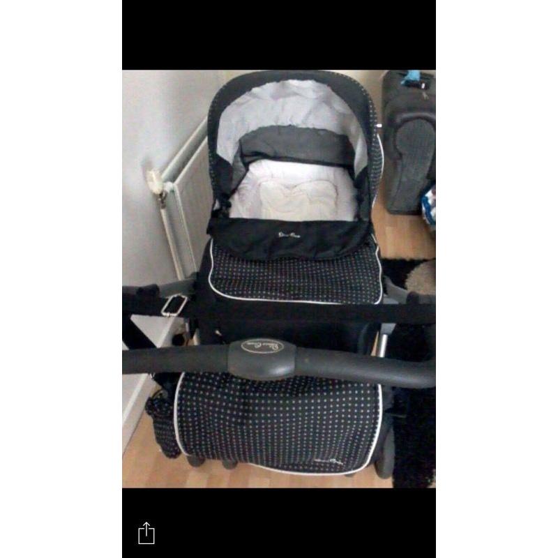 Sliver cross pram / buggy