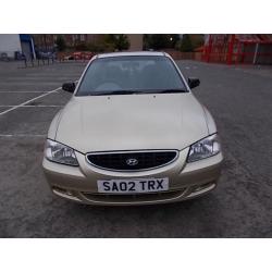 HYUNDAI ACCENT 1.5 CDX HATCHBACK 02 REG MOT AUGUST 2017