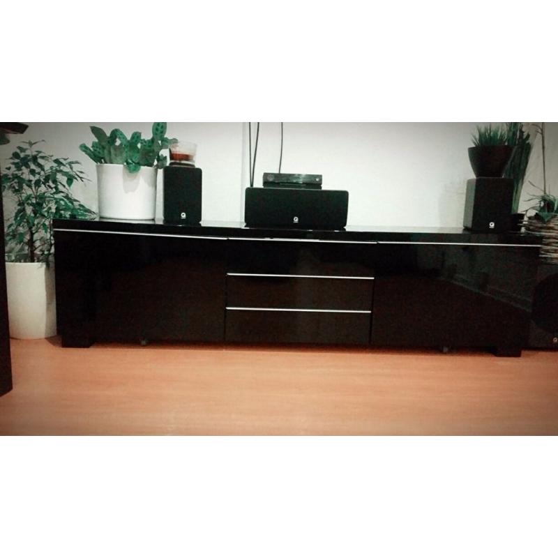 Black ikea high gloss tv bench tv stand tv table