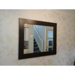 Next dark wood mirror