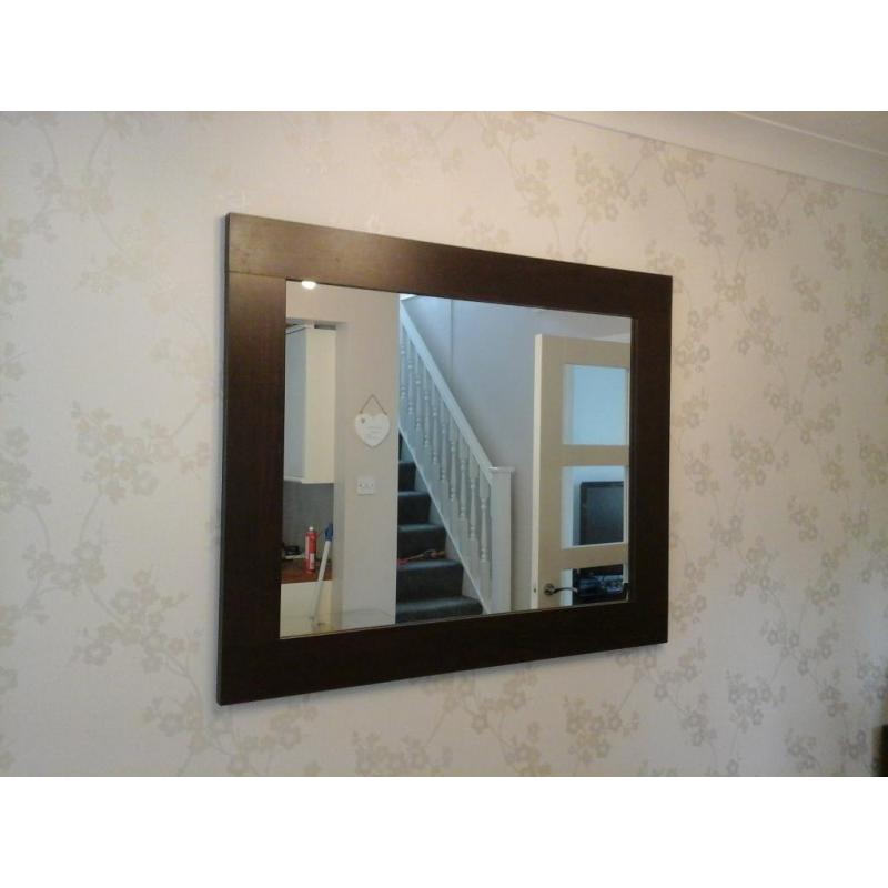 Next dark wood mirror