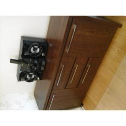 Next dark wood mirror