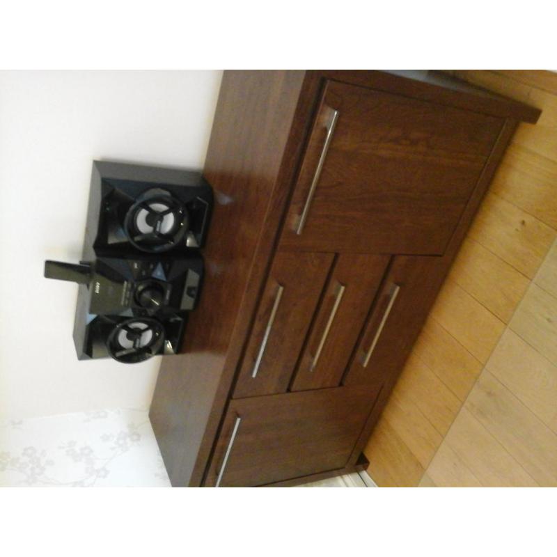 Next dark wood mirror