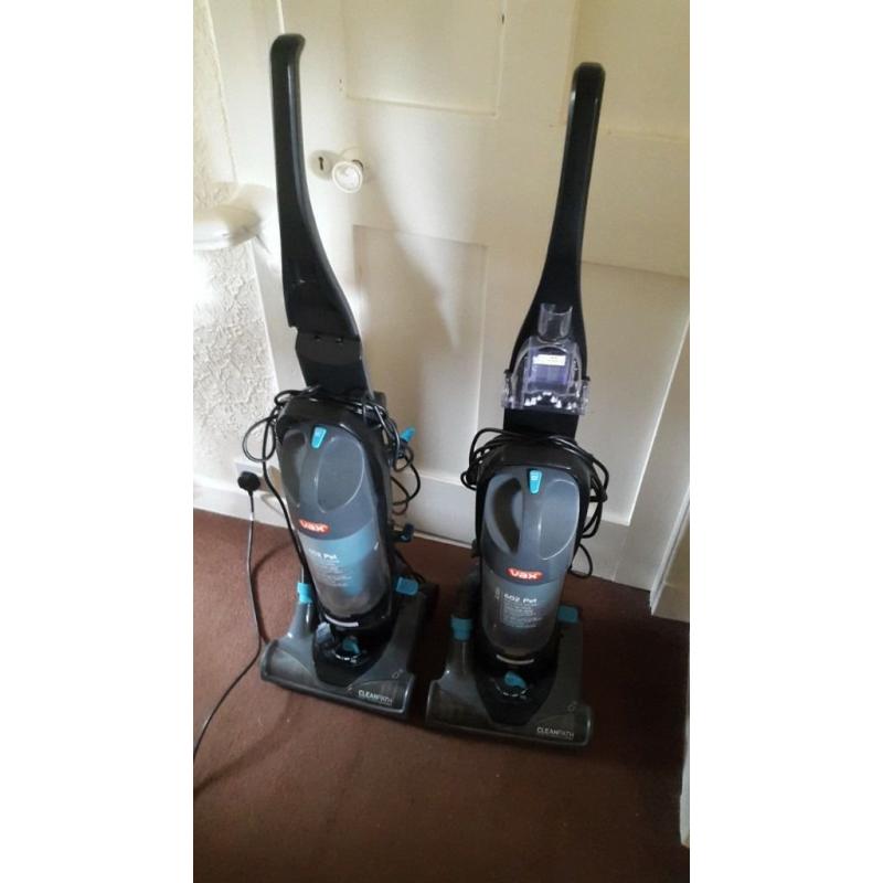 2 x vax hoovers spares or repair
