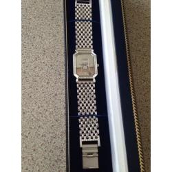 Gents diamond and platinum watch