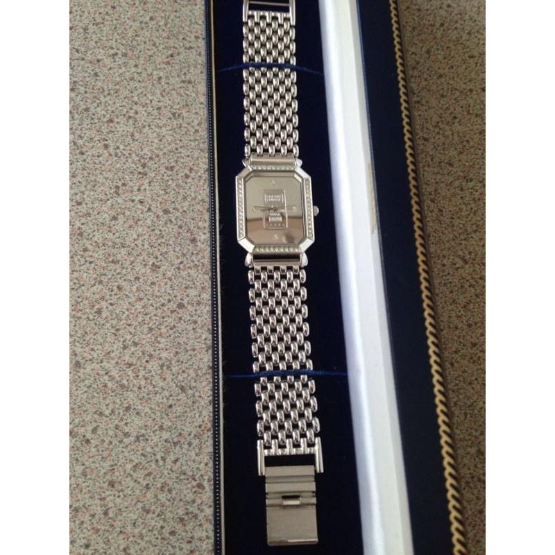 Gents diamond and platinum watch