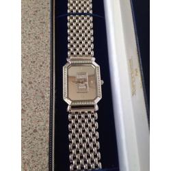 Gents diamond and platinum watch