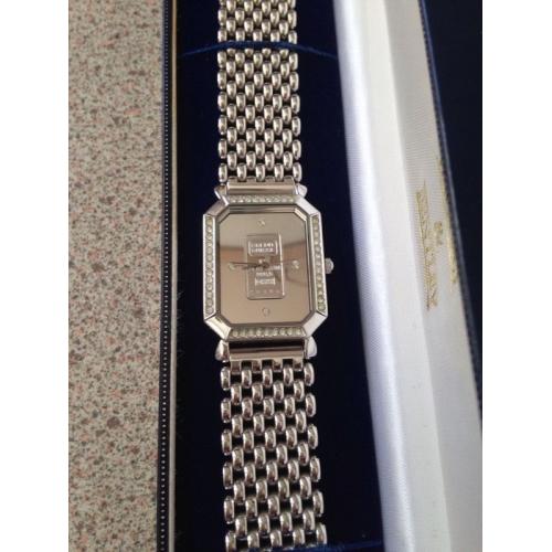 Gents diamond and platinum watch