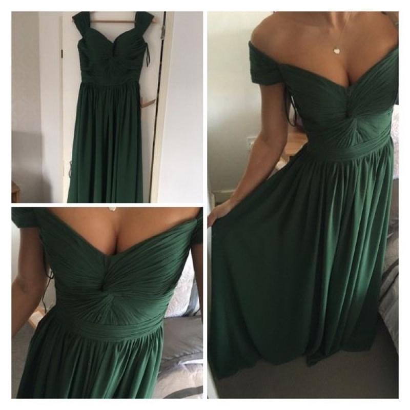 Emerald green ball gown