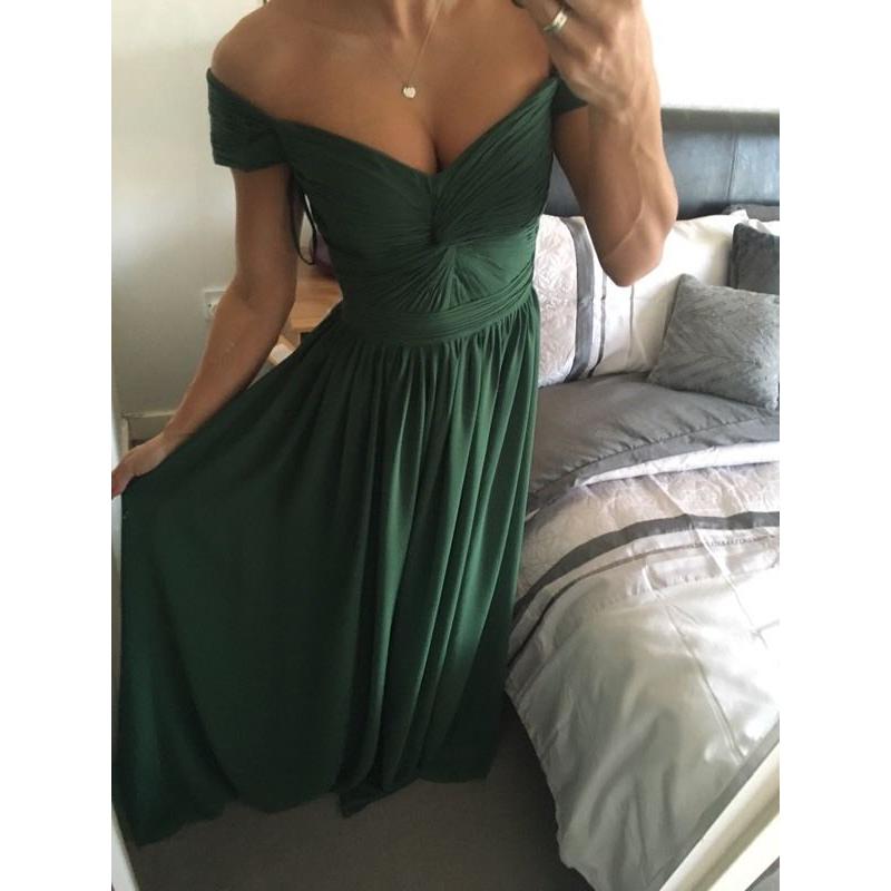 Emerald green ball gown
