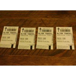 4 Alton Towers tickets.