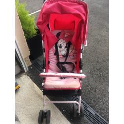 Minnie Mouse pink buggy. Hauk sport