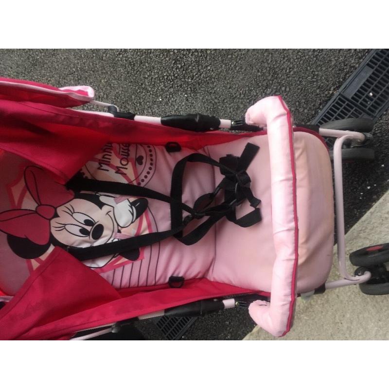 Minnie Mouse pink buggy. Hauk sport