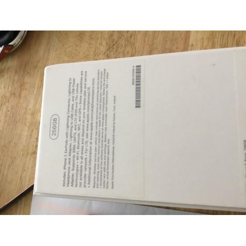 iPhone 7. Top of the range 256gb in black. Only used for 1 day. Locked to o2.